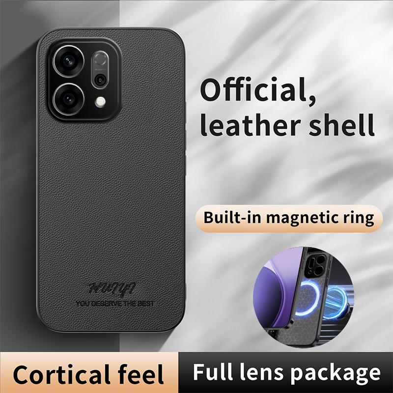 For OPPO Reno14 Pro Global HUIYI Leather Magnetic Phone Case - White - EDA007505230D