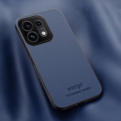 For OPPO Reno16 5G Global HUIYI Leather Magnetic Phone Case(Blue)