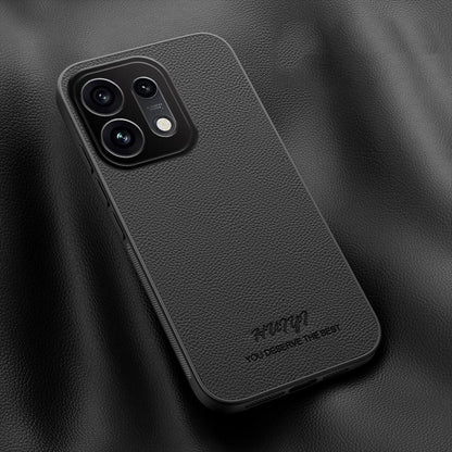 For OPPO Reno16 5G Global HUIYI Leather Magnetic Phone Case(Black)