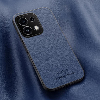 For OPPO Reno16 Pro 5G Global HUIYI Leather Magnetic Phone Case(Blue)