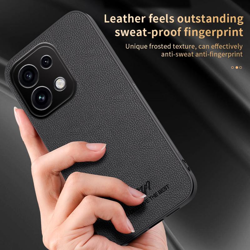 For OPPO Reno16 Pro 5G Global HUIYI Leather Magnetic Phone Case(Grey)