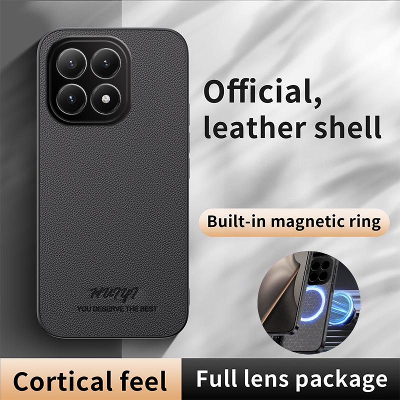 For Xiaomi 15T 5G HUIYI Leather Magnetic Phone Case - Blue - EDA007506207A