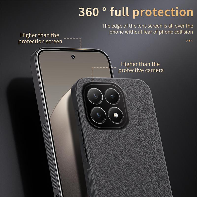 For Xiaomi 15T 5G HUIYI Leather Magnetic Phone Case - Black - EDA007506207B