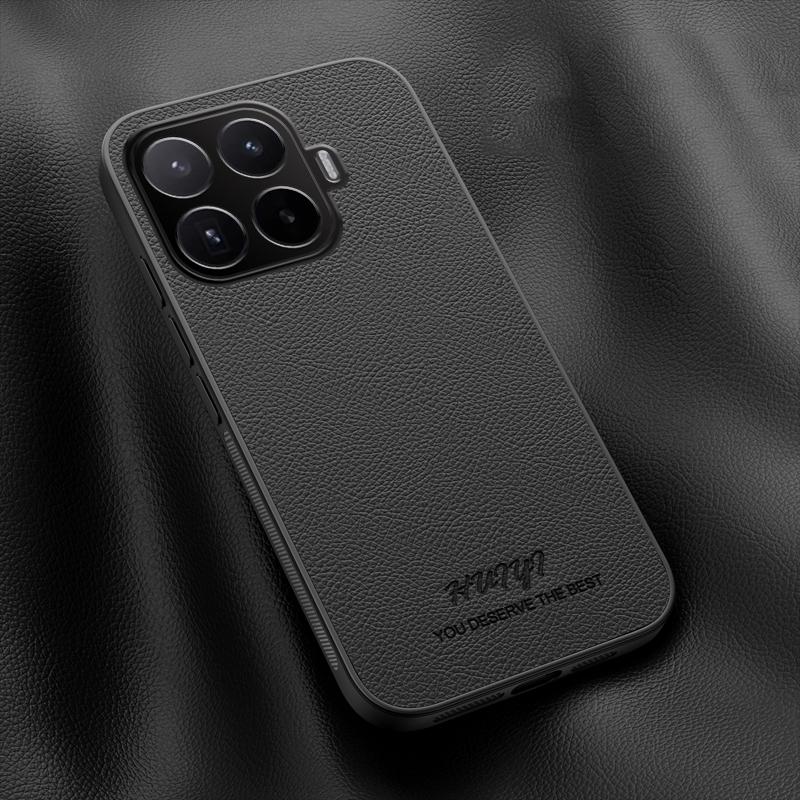 For Xiaomi 17T 5G HUIYI Leather Magnetic Phone Case - Black - EDA007506209B