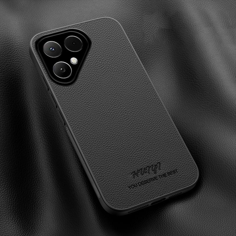 For Tecno Pova Curve 2 HUIYI Leather Magnetic Phone Case - Black - EDA007506915B