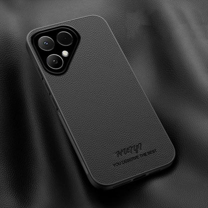 For Tecno Pova Curve 2 HUIYI Leather Magnetic Phone Case - Black - EDA007506915B