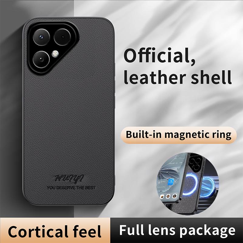 For Tecno Pova Curve 2 HUIYI Leather Magnetic Phone Case - Grey - EDA007506915C
