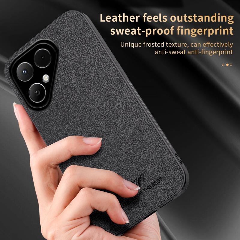 For Tecno Pova Curve 2 HUIYI Leather Magnetic Phone Case - Grey - EDA007506915C
