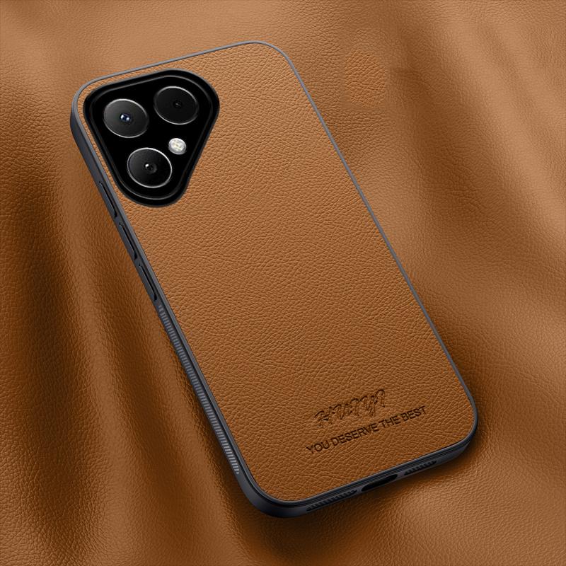 For Tecno Pova Curve 2 HUIYI Leather Magnetic Phone Case - Brown - EDA007506915E