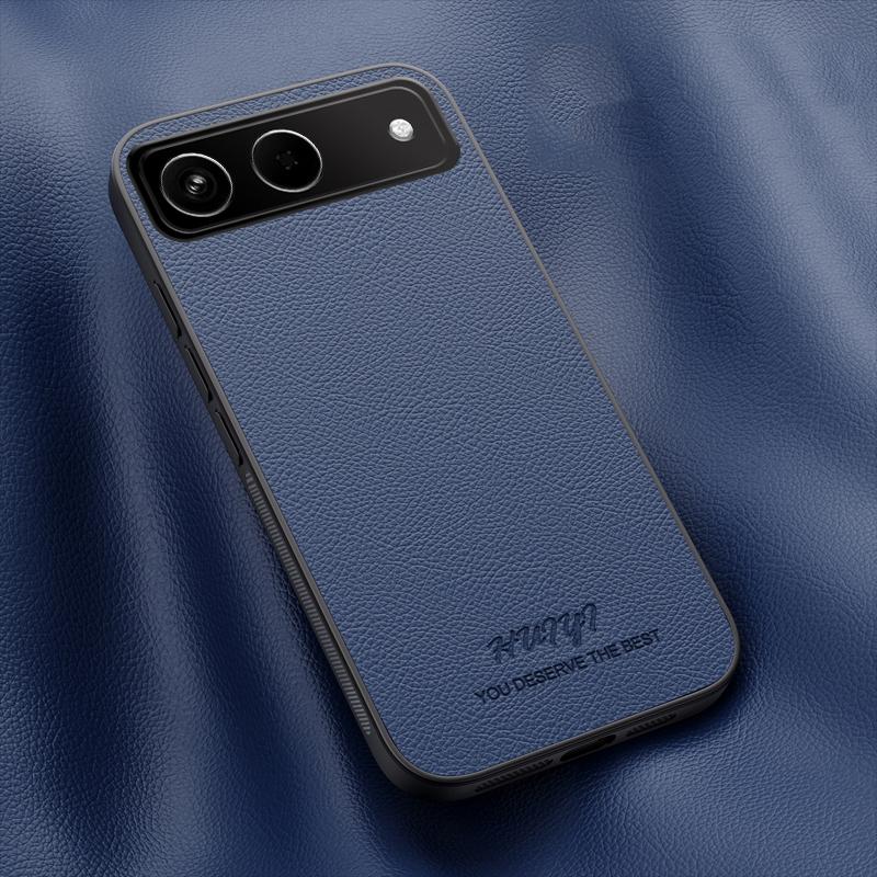 For Tecno Spark Go 5G 2025 HUIYI Leather Magnetic Phone Case - Blue - EDA007506929A