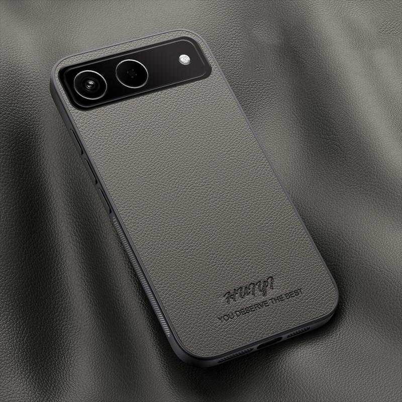 For Tecno Spark Go 5G 2025 HUIYI Leather Magnetic Phone Case - Grey - EDA007506929C
