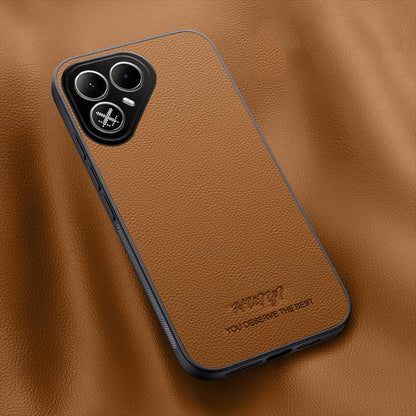 For Tecno Pova 8 5G HUIYI Leather Magnetic Phone Case(Brown)