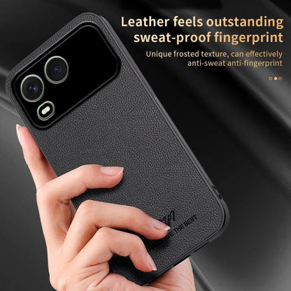 For itel A200 HUIYI Leather Magnetic Phone Case - Grey - EDA007507002C