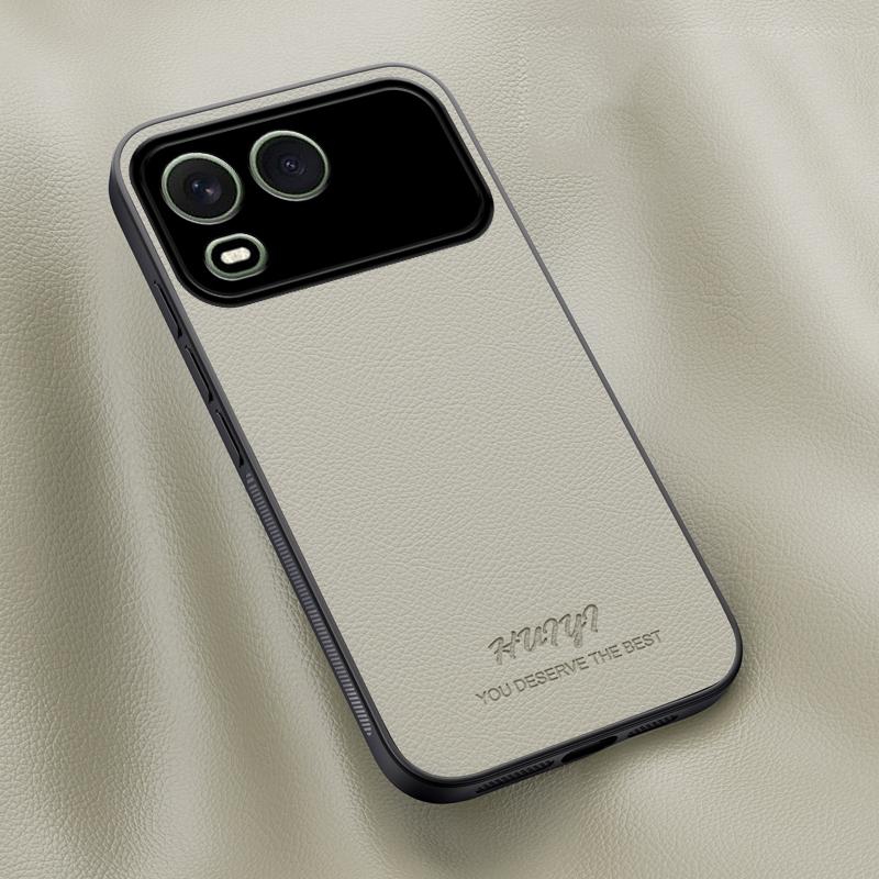 For itel A200 HUIYI Leather Magnetic Phone Case - White - EDA007507002D