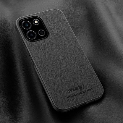 For OnePlus Nord 6 HUIYI Leather Magnetic Phone Case - Black - EDA007507204B