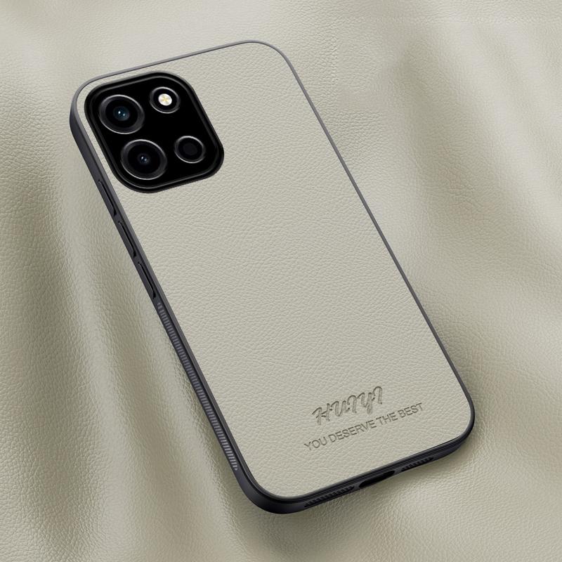 For OnePlus Nord 6 HUIYI Leather Magnetic Phone Case - White - EDA007507204D