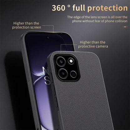 For OnePlus Nord 6 HUIYI Leather Magnetic Phone Case - Brown - EDA007507204E