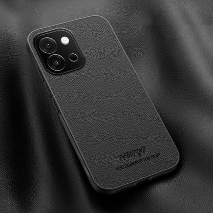 For OnePlus 13T HUIYI Leather Magnetic Phone Case - Black - EDA007507207B
