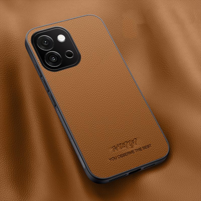 For OnePlus 13T HUIYI Leather Magnetic Phone Case - Brown - EDA007507207E