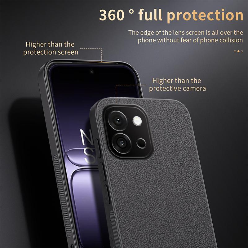 For OnePlus 13T HUIYI Leather Magnetic Phone Case - Brown - EDA007507207E