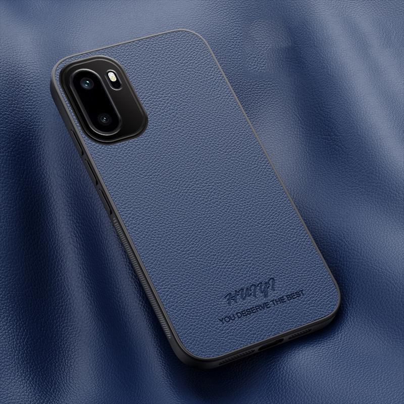 For OnePlus Ace 6 HUIYI Leather Magnetic Phone Case - Blue - EDA007507208A