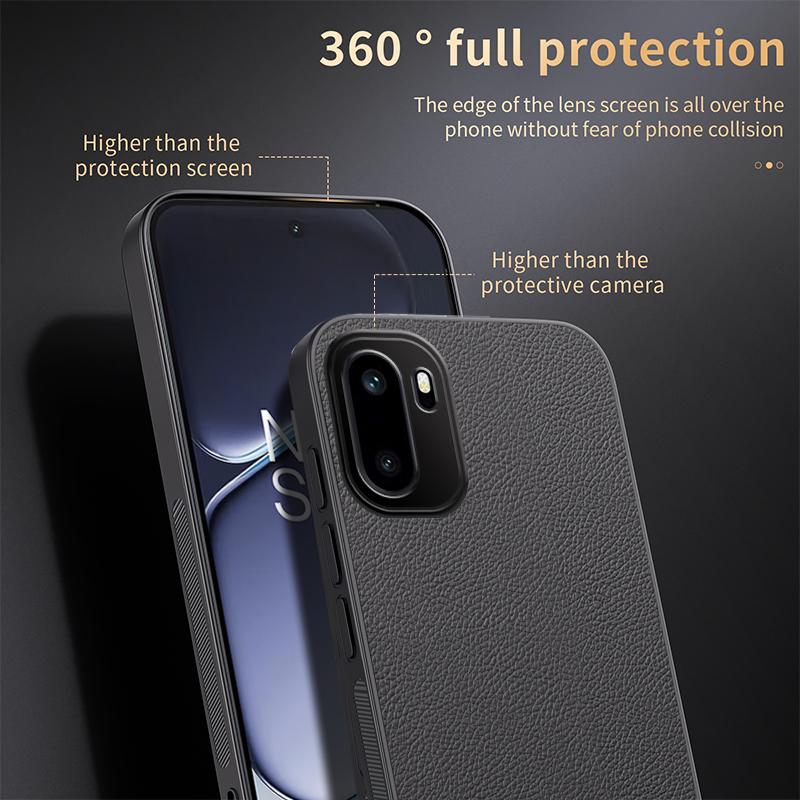 For OnePlus Ace 6 HUIYI Leather Magnetic Phone Case - Blue - EDA007507208A