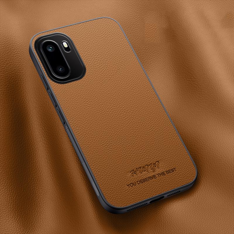 For OnePlus Ace 6 HUIYI Leather Magnetic Phone Case - Brown - EDA007507208E