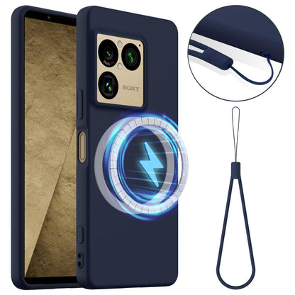 For Sony Xperia 1 VIII Shockproof Silicone Magsafe Phone Case - Navy Blue - EDA007509712A