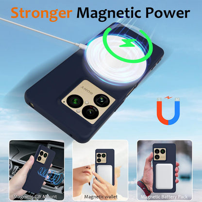 For Sony Xperia 1 VIII Shockproof Silicone Magsafe Phone Case - Navy Blue - EDA007509712A