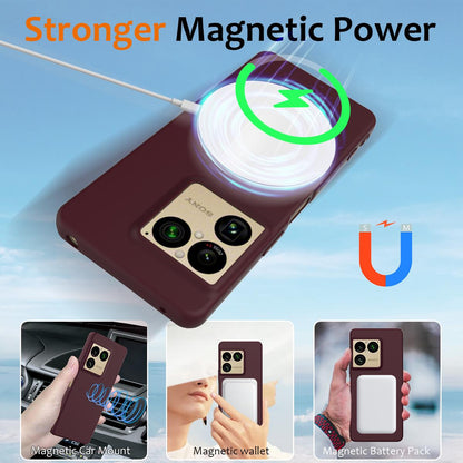 For Sony Xperia 1 VIII Shockproof Silicone Magsafe Phone Case - Plum Color - EDA007509712C