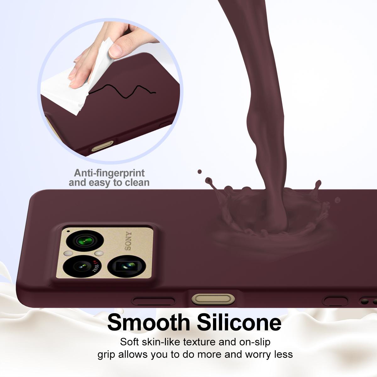 For Sony Xperia 1 VIII Shockproof Silicone Magsafe Phone Case - Plum Color - EDA007509712C