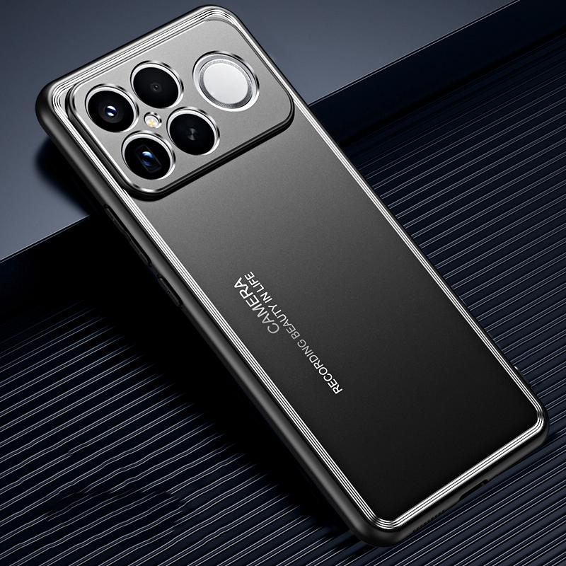 For Redmi K90 Pro Max / Poco F8 Ultra Frosted Metal Phone Case(Black)
