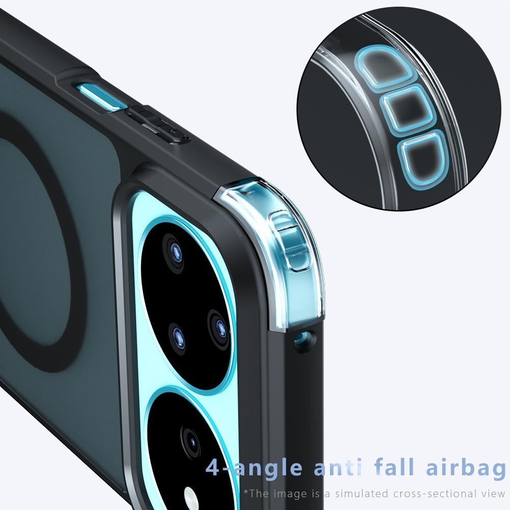 For Huawei nova 16 Pro / 16 Ultra Armor MagSafe PC Hybrid TPU Phone Case - Frosted Black - EDA007523908A