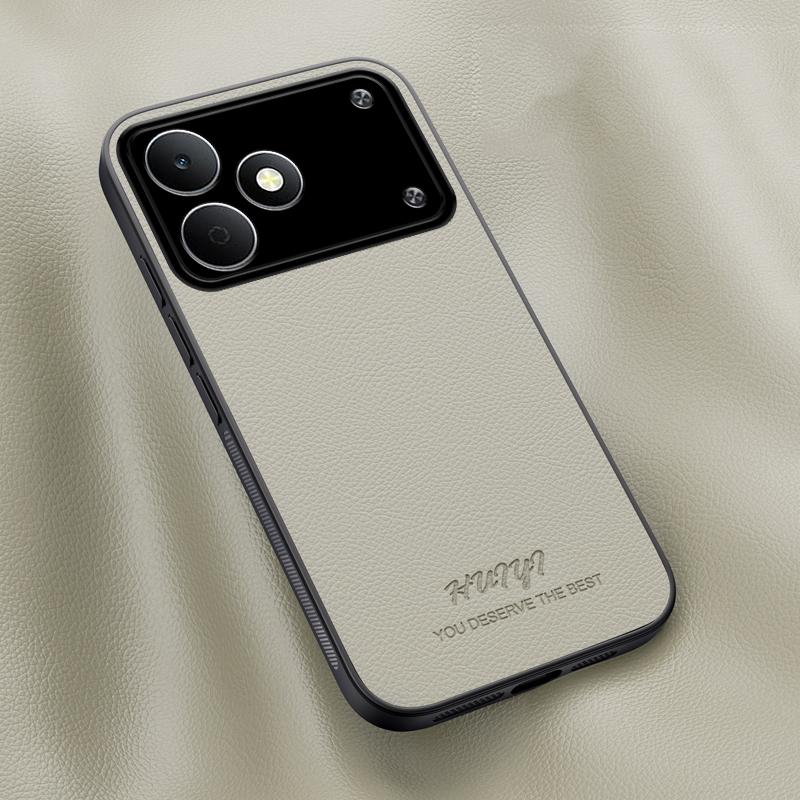 For Realme Note 80 4G HUIYI Leather Magnetic Phone Case - White - EDA007526818D
