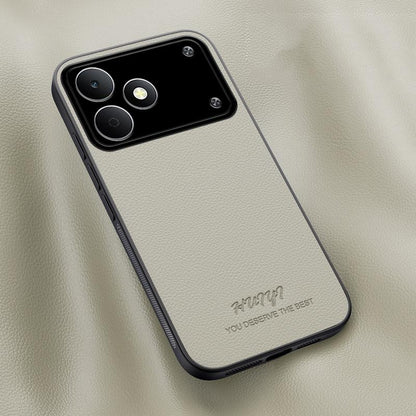 For Realme Note 80 4G HUIYI Leather Magnetic Phone Case - White - EDA007526818D