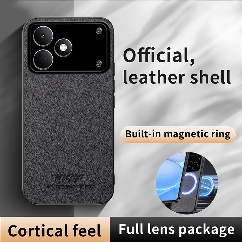 For Realme Note 80 4G HUIYI Leather Magnetic Phone Case - White - EDA007526818D
