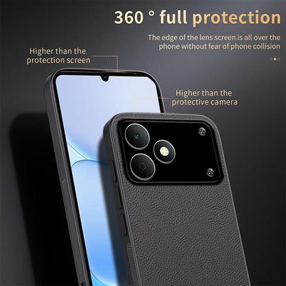 For Realme Note 80 4G HUIYI Leather Magnetic Phone Case - Brown - EDA007526818E