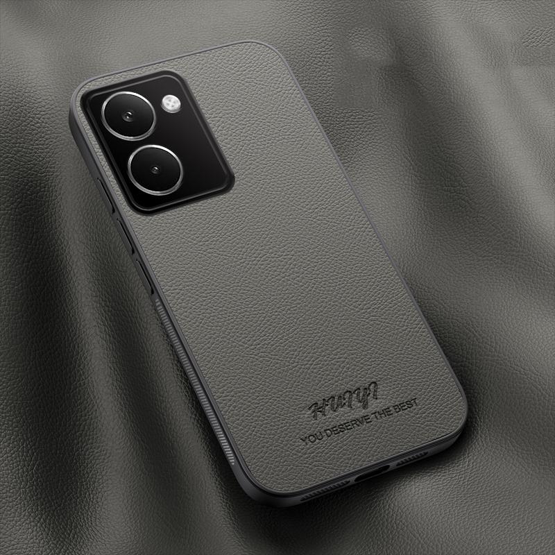 For Realme P3 Ultra 5G HUIYI Leather Magnetic Phone Case - Grey - EDA007526820C