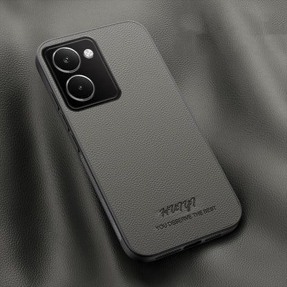 For Realme P3 Ultra 5G HUIYI Leather Magnetic Phone Case - Grey - EDA007526820C