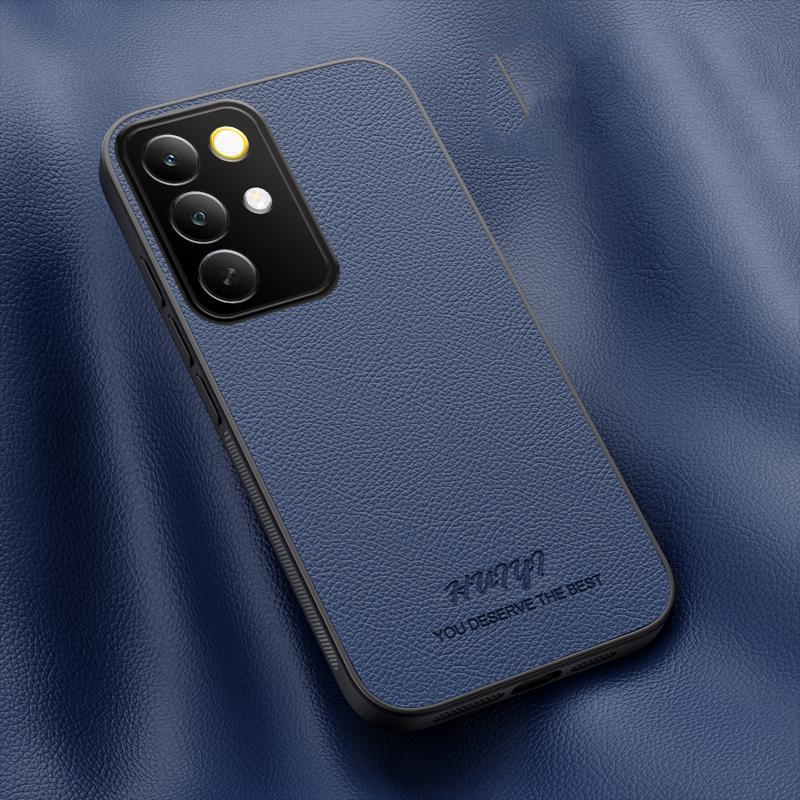 For Realme C85 Pro HUIYI Leather Magnetic Phone Case - Blue - EDA007526826A