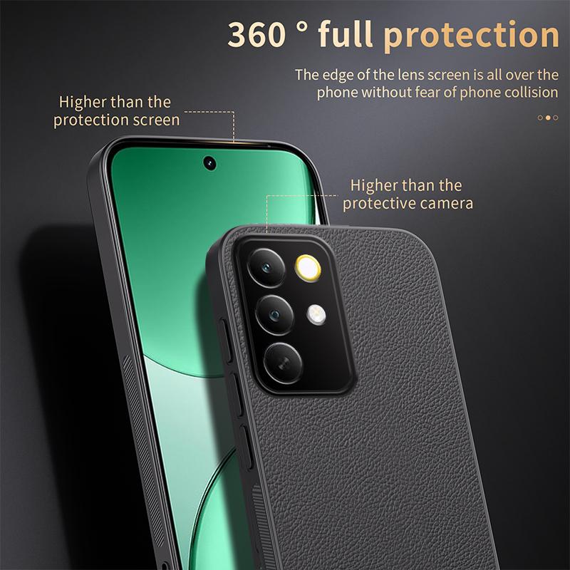 For Realme C85 Pro HUIYI Leather Magnetic Phone Case - Blue - EDA007526826A