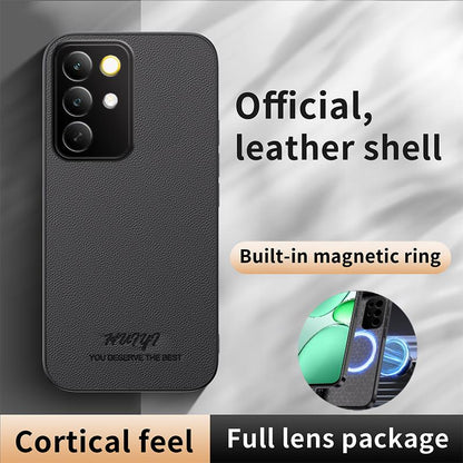 For Realme C85 Pro HUIYI Leather Magnetic Phone Case - Grey - EDA007526826C