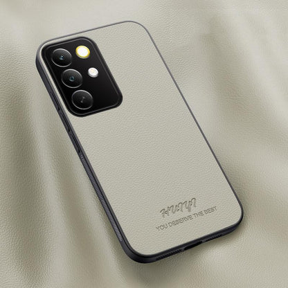 For Realme C85 Pro HUIYI Leather Magnetic Phone Case - White - EDA007526826D