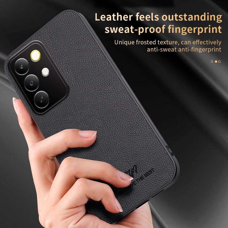 For Realme C85 Pro HUIYI Leather Magnetic Phone Case - White - EDA007526826D