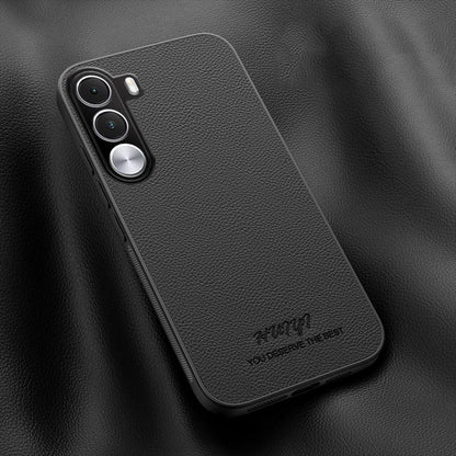 For Realme C100i 4G HUIYI Leather Magnetic Phone Case - Black - EDA007526827B
