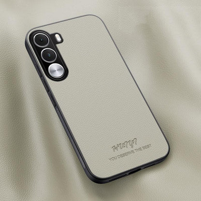 For Realme C100i 4G HUIYI Leather Magnetic Phone Case - White - EDA007526827D