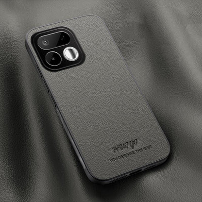 For Realme 16T 5G HUIYI Leather Magnetic Phone Case(Grey)