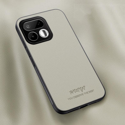 For Realme 16T 5G HUIYI Leather Magnetic Phone Case(White)
