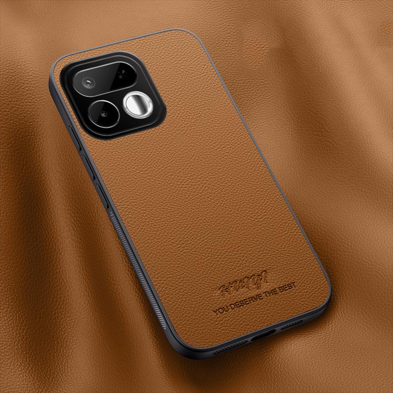 For Realme 16T 5G HUIYI Leather Magnetic Phone Case(Brown)