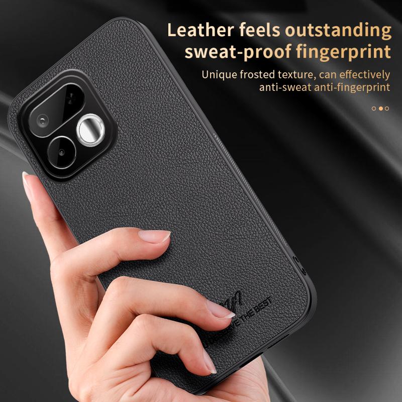 For Realme 16T 5G HUIYI Leather Magnetic Phone Case(Brown)